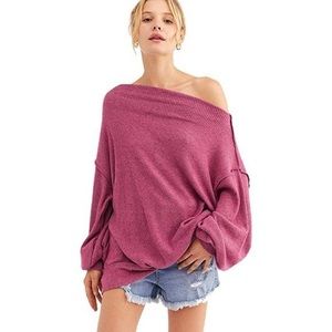 Free People Main Squeeze Off-the-Shoulder Knit Sweater